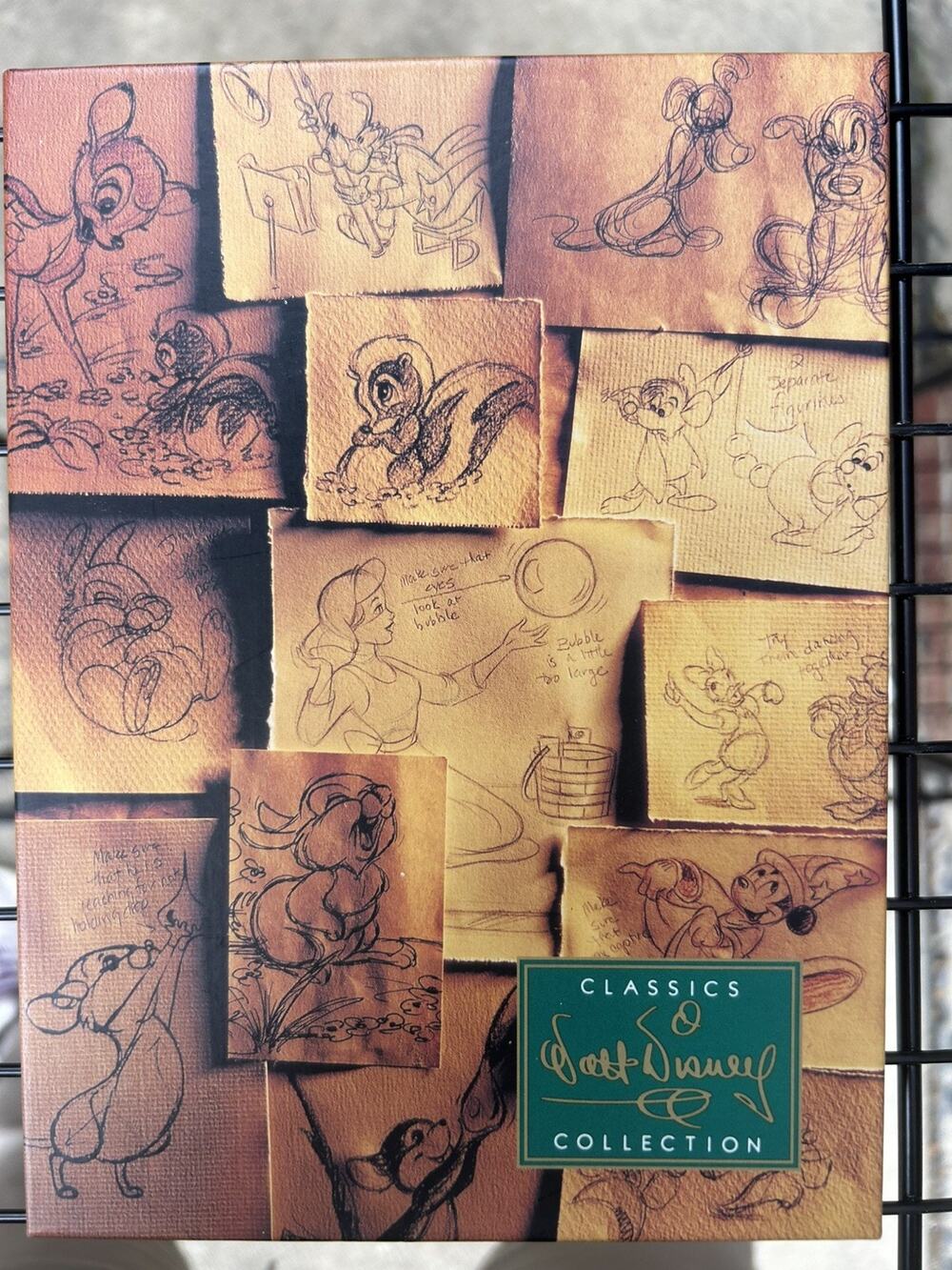 Vintage Disney Classics Collection Notecards Set of 8 New Open Box Art Cards